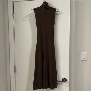 Wilfred Turtleneck Brown Dress